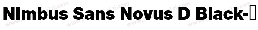 Nimbus Sans Novus D Black字体转换